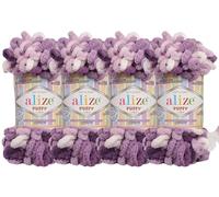Alize Puffy Color Babydeckengarn, 400 g, 100 % Mikropolyester, weiches Garn, Handstrickgarn (5923)