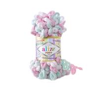 Alize Puffy Farbgarn für Babydecke, 5 Knäuel, 500 g, 50 m, 100 % Micropolyester, weiches Garn, Babydecke, Handstrickgarn, Super Chunky Bulky Woven Worested Garn (6052)