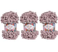 Alize Puffy Feines Garn für Babydecke, 3 Knäuel, 300 g, 100 % Micropolyester, weiches Garn, Handstrickgarn, sehr grob, sperrig, gewebt, gewobenes Garn (268)