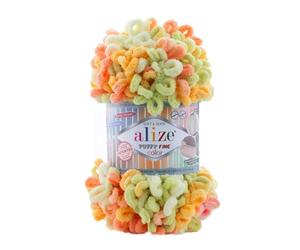 ALIZE Puffy Fine Color 500g Strickgarn stricken ohne Nadeln auch für Anfänger geeignet