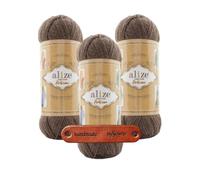ALIZE Superwash Artisan 240 Premium Wolle 3 x 100g strapazierfähige Sockenwolle mit Farbspiel für kreative Strickideen mit mySearose Label