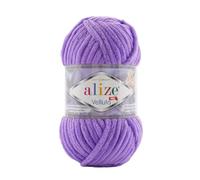 Alize Velluto 100% MicroPolyester Baby Deckengarn Lot of 5 skn 340m 500g Yarn Weight: Super Bulky (Light Purple 43)