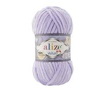 Alize Velluto 100% MicroPolyester Baby Deckengarn Lot of 5 skn 340m 500g Yarn Weight: Super Bulky (Lilac 146)