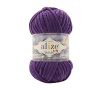 Alize Velluto 100% MicroPolyester Baby Deckengarn Lot of 5 skn 340m 500g Yarn Weight: Super Bulky (Lila 44)
