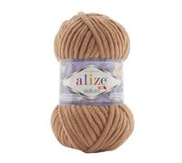 Alize Velluto Babydeckengarn, 100 % MicroPolyester, 5 Stück, 340 m, 500 g, Garngewicht: super sperrig (Camel 429)