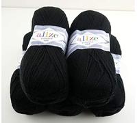 Alize Wolle Alize Lanagold 800 5 x 100g Strickwolle mit 49% Wolle 500 Gramm Wolle einfarbig türkische Wolle (60)