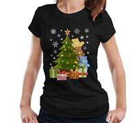 All+Every Care Bears Christmas Behind The Christmas Tree Women's T-Shirt