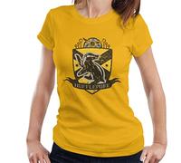 All+Every Harry Potter Hufflepuff Quidditch Distressed Shield Women's T-Shirt