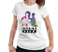 All+Every Miami Vice Sonny and Rico City Lights Silhouette Women's T-Shirt