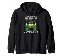 All I Want for Christmas is Joy Sticks Videospiele Gamer Fun Kapuzenjacke