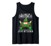 All I Want for Christmas is Joy Sticks Videospiele Gamer Fun Tank Top