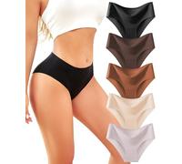 ALL OF SHE 5er Pack High Waisted Slips Damen Seamless Unterhosen Hohe Taille Nahtlose Unterwäsche Frauen Soft Panties Multipack XS-XL