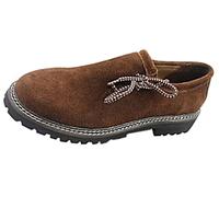 ALL THE GOOD Trachten Schuhe Haferlschuhe Brown Almhaferl Oktoberfest Trachtenschuhe Aus Wildleder Brown (44)