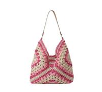 Allbestop Gehäkelte Mesh Strand Crochet Bag, Boho Sommer Urlaub Umhängetasche Netz Strandbeutel Groß Umhängetasche Shopper Tasche Tote Bag Boho Gehäkelte Tragetasche Strick
