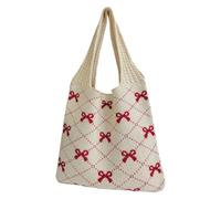 Allbestop Gehäkelte Mesh Strand Tote Bag, Häkeltasche Für Den Sommer Damen Große Kapazität Tote Bag Sommer Handtasche Beach Bags For Women Flechttasche Damen-Shopper
