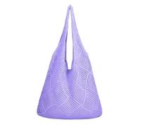 Allbestop Gestrickte Tasche, Boho Sommer Urlaub Umhängetasche Netz Strandbeutel Umhängetasche Damen Gross Shopper Tasche Tote Bag Flechttasche Für Urlaub Reisen Strand Sommer