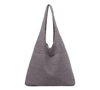 Allbestop Strandtasche Damen, Boho Umhängetasche Sommer Umhängetasche Netz-Stricktasche Handtasche Beige Klein Beach Bag Netz Für Urlaub Reisen Strand Flechttasche Shopper