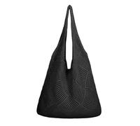 Allbestop Strandtasche Damen, Gestrickte Handtaschen Sommer Urlaub Strandtasche Umhängetasche Damen Gross Shopper Tasche Tote Bag Boho Gehäkelte Tragetasche Beach