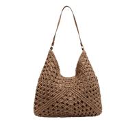 Allbestop Strandtasche, Damen Häkeltasche Geflochtene Tasche Für Den Sommer Handtasche Für Reisen Arbeit Schule Shopper Tasche Tote Bag Strohtaschen Damen Boho Urlaub Und Alltag