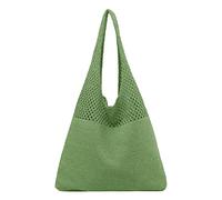 Allbestop Strandtasche Damen Sommer Boho Große Gehäkelte Beach Bag Mit Mesh Design Strick Häkeltasche Gehäkelt Umhängetasche Flechttasche Shopper