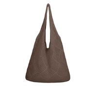 Allbestop Strandtasche Strohtasche Damen, Häkeltasche Für Den Sommer Damen Große Kapazität Tote Bag Handtasche Braun Shopper Tasche Tote Bag Flechttasche Für Büro Strand