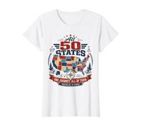 Alle 50 Staaten besuchten US Explorer Travel Design Preisgünstiges Grafik-T-Shirt
