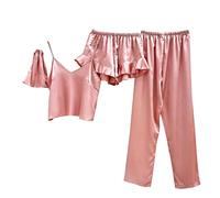 Alle Angebote Schlafanzug Damen Lang Kuschelig Kurz Karierte Schlafhose Leopardenmuster 3-Teilig Pyjama Set Frauen Cami Pyjamahose Nachtwäsche Lounge Set Outfit Cute Pyjama