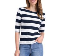 Allegra K Damen Gestreift Shirt Halbarm Geringelt Oberteil Streifen Bluse