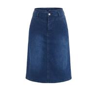 Allegra K Damen Rock Midi Jeansrock Lässig mit Rückenschlitz Dehnbar Hochtailliert Figurbetont Jeansröcke Dunkelblau S