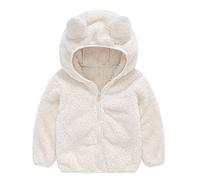 Allence Neugeborenes Baby Mädchen Fleecejacke Herbst PlüSchjacke Winter Fleece Jacke Mit Kapuze Reißverschluss Kapuzenmantel Umhangjacke Dicke Warme Kleidung Oberbekleidung Wollfleece Wintermäntel