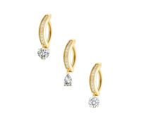 AllerPierce 4 Stück 14G Bauchnabelpiercing Clicker Silber/Gold Chirurgenstahl Zirkonia Piercing Clip Körperschmuck Damen