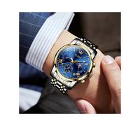 (Alles Gold) Marke Original-Zertifizierung Herrenuhren Mondphase wasserdicht Quarzuhr für Mann Chronograph