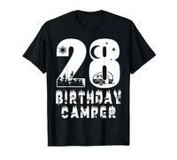 Alles Gute zum 28. Geburtstag, Camper, 28 Jahre, Camping, Party, Junge, Mädchen T-Shirt