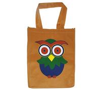 alles-meine.de GmbH 1 STK: Tragetasche/Einkaufstasche/Stoffbeutel/Shopper - mit lustigen Eulen Motiven - Eule auf AST - Tasche Stoff - für Erwachsene Damen & Kinder - Mädch..