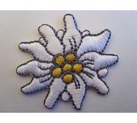 alles-meine.de GmbH 1 Stück Bügelbild - große Edelweiß - Blume - 6,5 cm * 6,4 cm - Aufnäher & Applikation - Bügelflicken/Hosenflicken - Bügelsticker - gewebter Flicken - ..