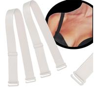 alles-meine.de GmbH 2 Stück - BH Träger - weiß - 20 mm / 2 cm breit bis 45 cm LÄNGE - aus Baumwolle mit Metall Verschluß - Bhträger Ersatz Ersatzträger für BH Push UP auch für Bi..