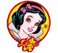 alles-meine.de GmbH 2 Stück Bügelbilder - - Princess Schneewittchen - 7 cm * 6 cm - Aufnäher/Applikationen/Aufbügler - gewebte Flicken - Bügelflicken/Hosenflicken - Bügel..