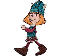 alles-meine.de GmbH 2 Stück Bügelbilder - Wickie und die starken Männer - 8 cm * 4,7 cm - Aufnäher/Applikationen/Aufbügler - gewebte Flicken - Bügelflicken/Hosenflicken -..