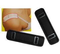 alles-meine.de GmbH 2 TLG. Set - BH Trägerpolster aus Baumwolle - schwarz Schulterschutz für Träger - Schulter Kissen dunkel