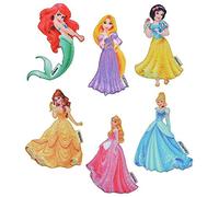 alles-meine.de GmbH 2 TLG. Set: Bügelbilder - Prinzessinnen - 6,5 cm * 11 cm - Prinzessin/Princess - Aufnäher Applikation - gewebter Flicken - Schneewittchen, Rapunzel, Cindere..
