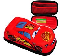 alles-meine.de GmbH 3-D Effekt - Relief Federmappe/Stiftemappe - Cars - Lightning McQueen - leer & ohne Inhalt - multifunktional auch als Kosmetiktasche & Pinseltasche ..