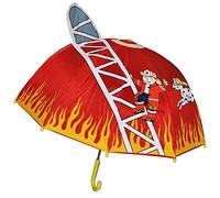 alles-meine.de GmbH 3-D Feuerwehr Schirm Kinderschirm Kinder Stockschirm Regenschirm Auto