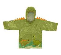 alles-meine.de GmbH 3-D Regenmantel - Dinosaurier - Gr. 128/134 - für Kinder/Regenjacke - Dino Saurier dunkelgrün Oliv