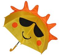 alles-meine.de GmbH 3-D Regenschirm Coole Sonne - Kinderschirm 61 cm lang - Kinder Stockschirm Regenschirm - für Mädchen Jungen Schirm Kinderregenschirm Sonnenbrille