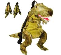 alles-meine.de GmbH 3-D Rucksack & Kuscheltier - XL groß - Dinosaurier - Tyrannosaurus Rex - grün - Plüsch Kinderrucksack/Plüschtier - für Kinder & Erwachsene - Kindergarte..