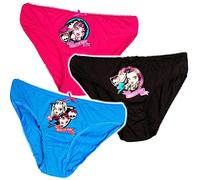 alles-meine.de GmbH 3 TLG. Slip/Unterhosen - Monster High - Puppen - Größe 9 bis 10 Jahre - Gr. 140 bis 152-100% Baumwolle - Mehrpack/Höschen - Mädchenslip/Unterwäsc..
