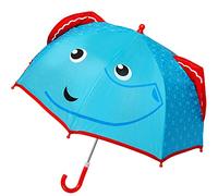 alles-meine.de GmbH 3D Effekt - Regenschirm/Kinderschirm - lustiger Elefant - Ø 70 cm/mit Einklemmschutz - Kinder Stockschirm - für Mädchen Jungen - mit Griff - Schirm Kinder..
