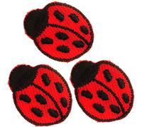 alles-meine.de GmbH 6 Stück Bügelbilder/Applikation/Aufbügler - Kleiner mini - Marienkäfer - 2,1 cm * 1,6 cm - Aufnäher/gewebte Flicken - zum Aufbügeln Aufkleben Aufnähen..