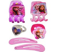 alles-meine.de GmbH 6 TLG. Set - Haarschmuck & Ring - Frozen/die Eiskönigin - für Kinder/Schmuck Haargummis - Mädchen Prinzessin Olaf - völlig unverfroren - ELSA Arendell..