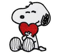 alles-meine.de GmbH Aufnäher/Bügelbild - Snoopy/The Peanuts - 5,3 cm * 6,8 cm - Applikation - Flicken gestickt - Charlie Brown - Jungen & Mädchen - Comic Welpe - Hund/C..